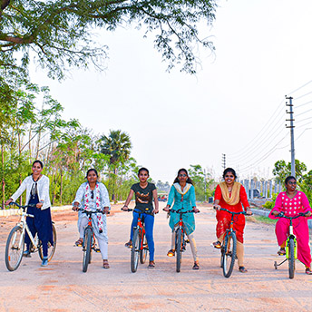Cycling in sandalwood surroundings at USM Infra | Best outdoor activities at USM Infra